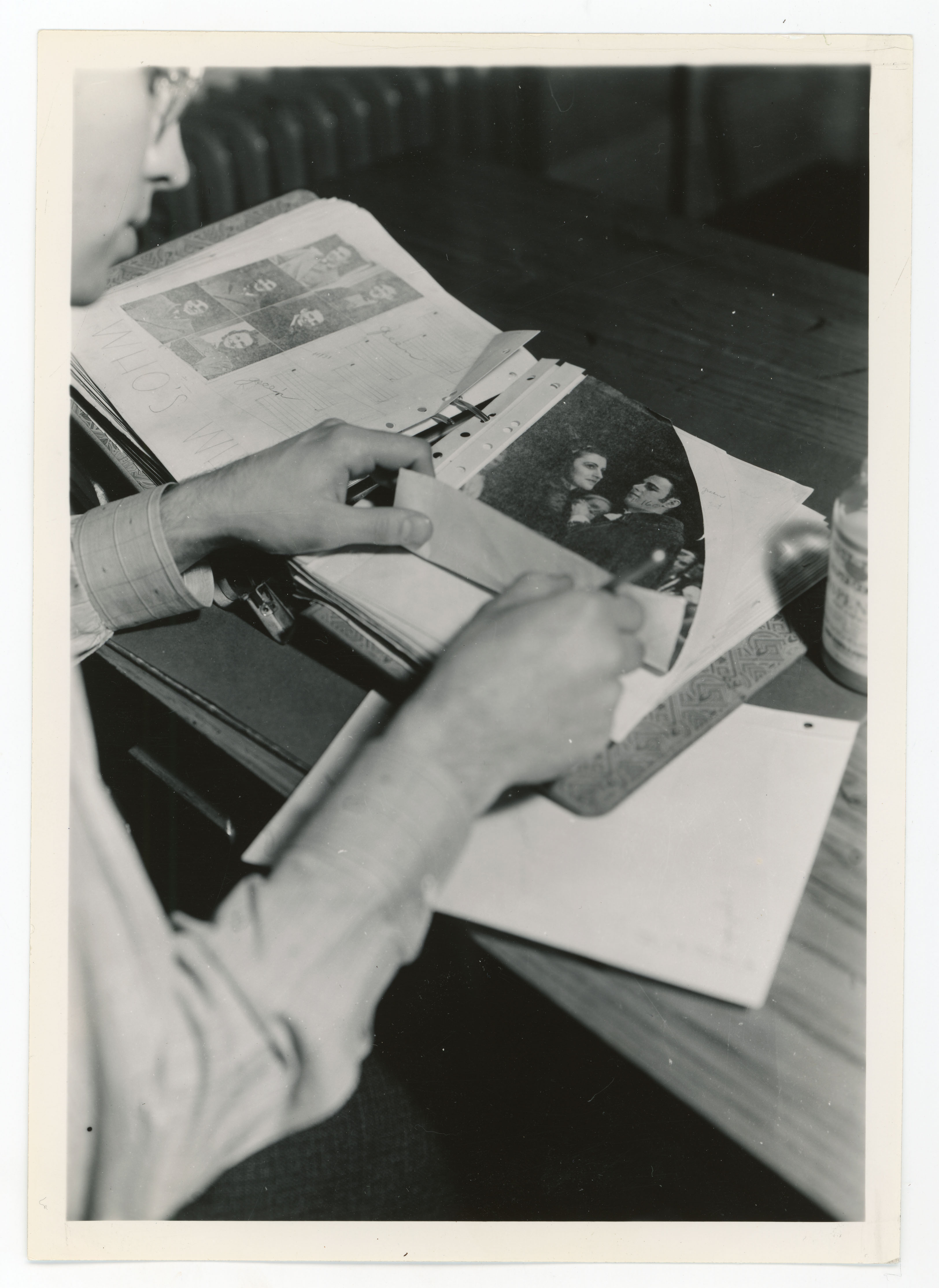 Working on the yearbook