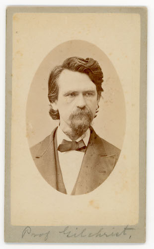 Black and white photo of President Gilchrist.