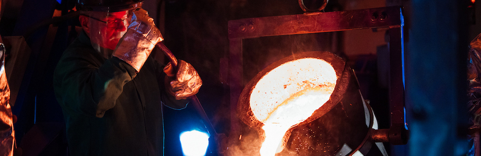 Close up of bell pour