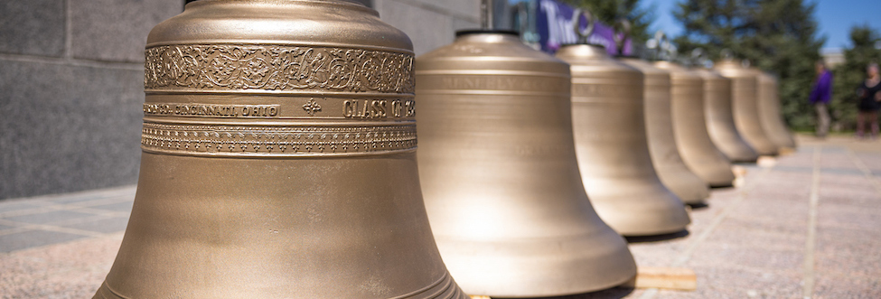 Close up of finished bells