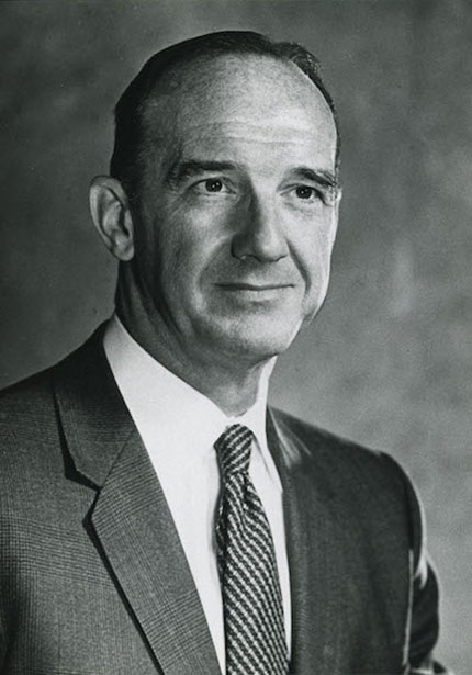 Black and white photo of President Kamerick.