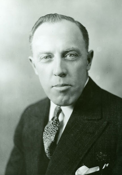 Black and white photo of President Latham.